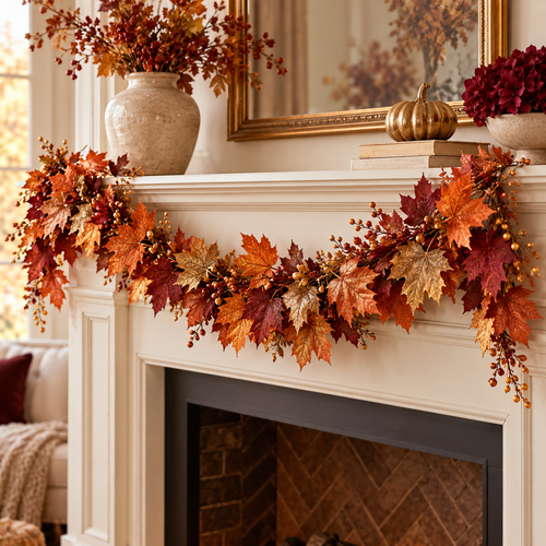 Autumn Leaf Garland — AI-generated illustrative concept