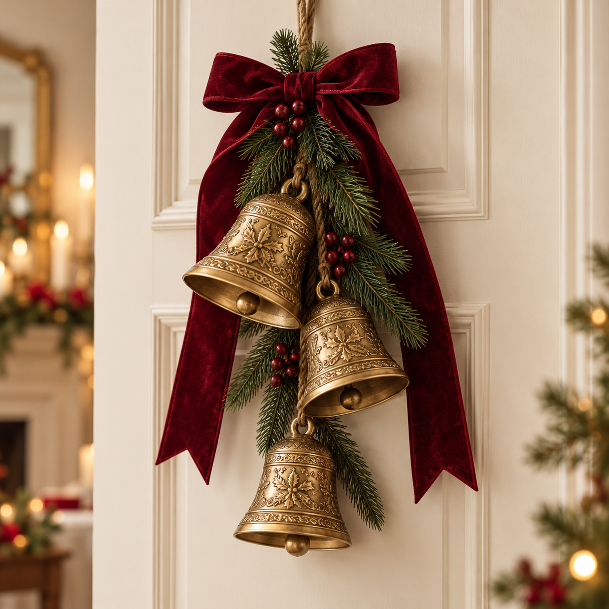 Festive Bell Door Hanger — AI-generated illustrative concept