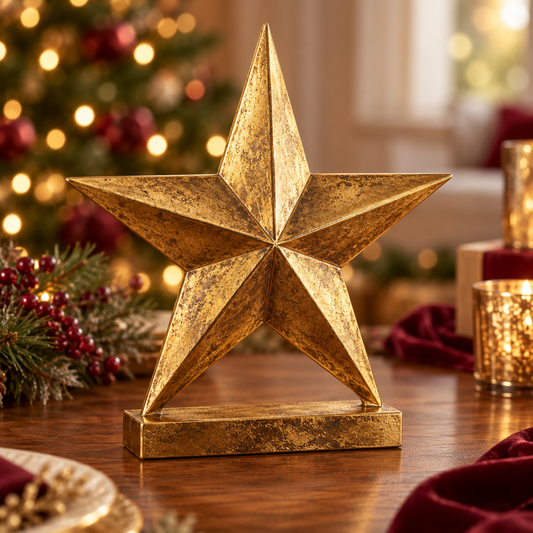 Golden Star Table Accent — AI-generated illustrative concept