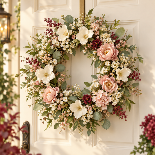Spring Floral Wreath — AI-generated illustrative concept